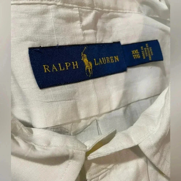 Ralph Lauren Mens USA Solid Button Up Shirt, - Picture 5 of 5